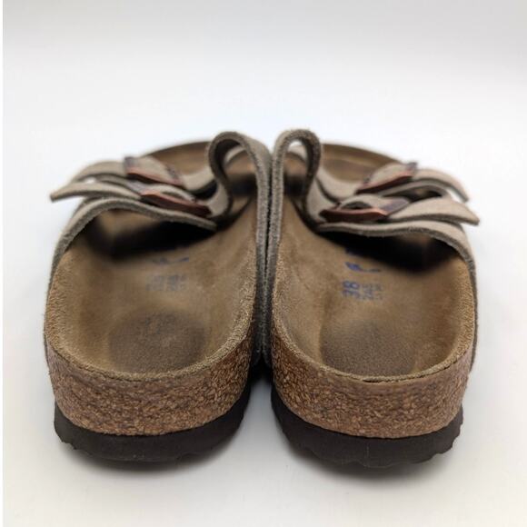 Birkenstock Arizona Soft Footbed Suede Leather Sandals Taupe Size USW7/M5 EU38 - Picture 4 of 15